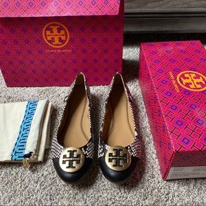 Tory Burch Minnie Cap-toe Ballet Flats (Size 7.5)